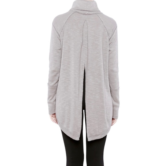 Free People Split Back Turtleneck Tunic Top - Picture 4 of 8